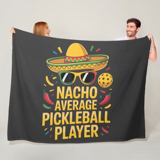 Gewone Pickleball Speler Fleece Deken (In situ)