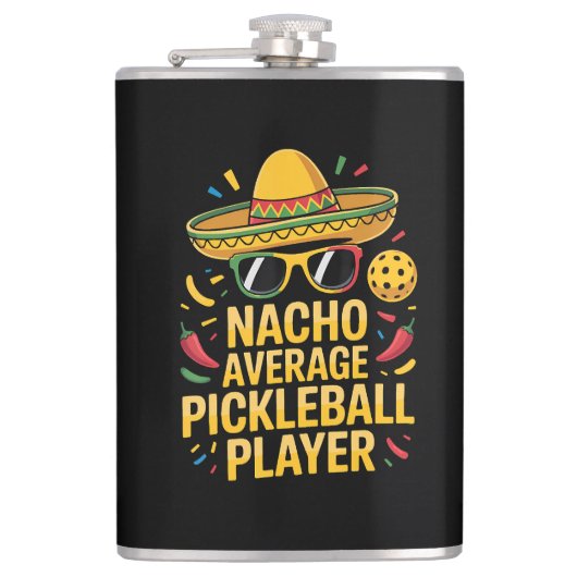 Gewone Pickleball Speler Heupfles (Voorkant)