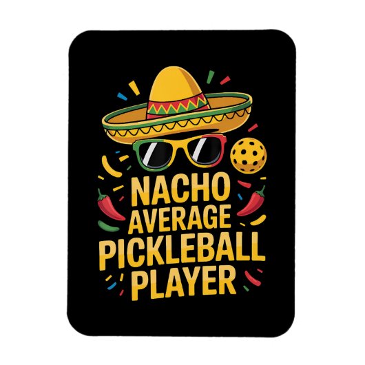Gewone Pickleball Speler Magneet (Verticaal)