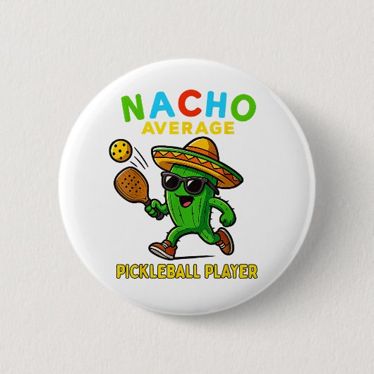 Gewone Pickleball Speler Niet Ronde Button 5,7 Cm (Voorkant)