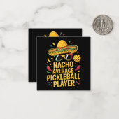 Gewone Pickleball Speler Notitiekaartje (Voorkant / Achterkant in situ)
