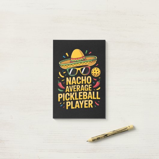 Gewone Pickleball Speler Post-it® Notes (Op bureau)