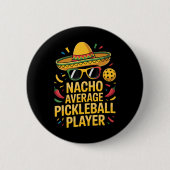 Gewone Pickleball Speler Ronde Button 5,7 Cm (Voorkant)