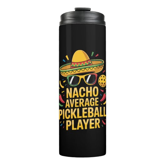 Gewone Pickleball Speler Thermosbeker (Voorkant)