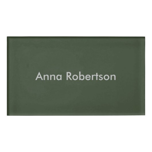 Gewone professionele trendy minimalistische naam naambadge (Voorkant)