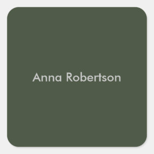 Gewone professionele trendy minimalistische naam vierkante sticker