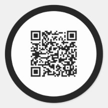 Gewone QR-code Elegant Zwart Lijst Professioneel