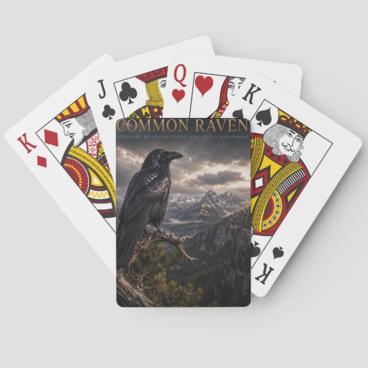Gewone Raaf Berg Wilderness DIEREN Poker Pokerkaarten (Achterkant)
