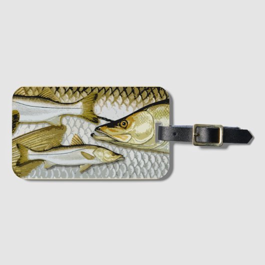 Gewone snoek bagagelabel (Voorkant (horizontaal))