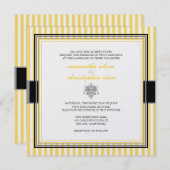 Gewone strepen trouwuitnodigingen kaart (Voorkant / Achterkant)