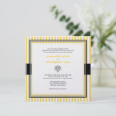 Gewone strepen trouwuitnodigingen kaart (Staand voorkant)