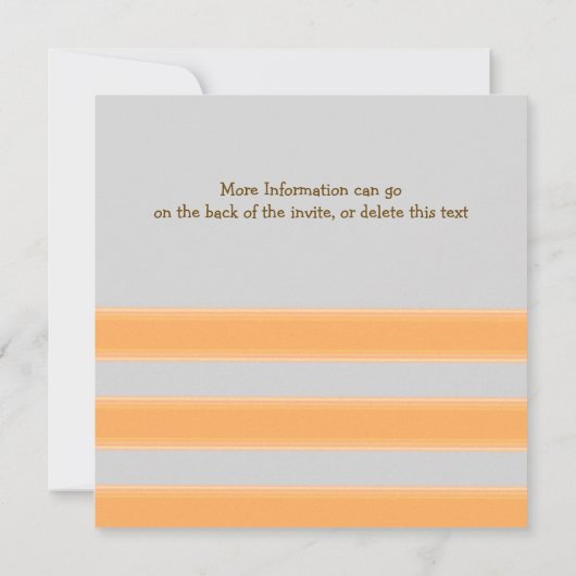 Gewone Stripes Green Potluck Party Kaart (Achterkant)