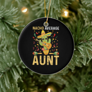 Gewone Tante Humor Cinco De Mayo Tante  Keramisch Ornament
