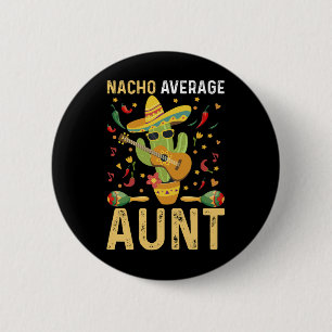 Gewone Tante Humor Cinco De Mayo Tante  Ronde Button 5,7 Cm