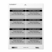 Gewone tekst met grijze verzendlabel markering (Full Sheet)
