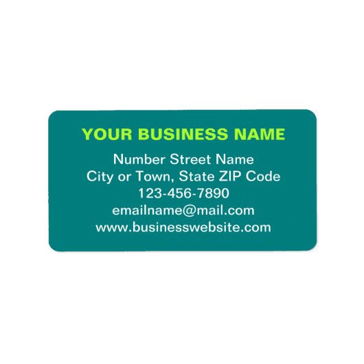 Gewone Tekst Zakelijk Merk op Blauwgroen Groen Adr Etiket (Voorkant)