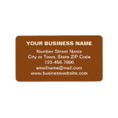 Gewone tekst Zakelijk merk op bruin adreslabel Etiket (Voorkant)