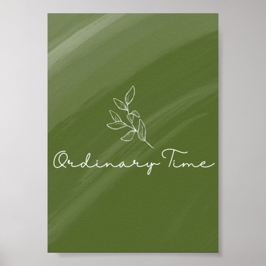 Gewone tijd Liturgische Kaart afdrukken Poster (Voorkant)