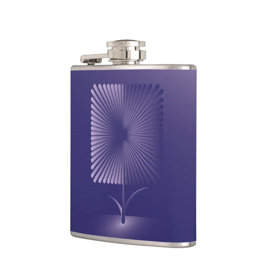 Gewone vierkante bloem heupfles (Links)