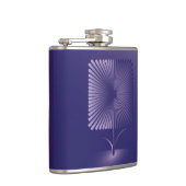 Gewone vierkante bloem heupfles (Rechts)