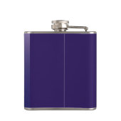 Gewone vierkante bloem heupfles (Achterkant)