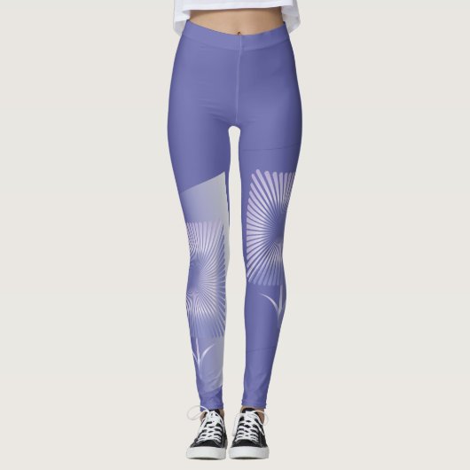 Gewone vierkante bloem leggings (Voorkant)