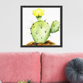 Gewone vijgencactus canvas afdruk (Insitu (Woonkamer))