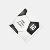 gewone voetballen jongens verjaardag servet (Hoek)