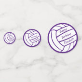 gewone volleybalverjaardagscyparty over aangepaste confetti (Voorkanten)