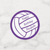 gewone volleybalverjaardagscyparty over aangepaste confetti (Kleine voorkant)