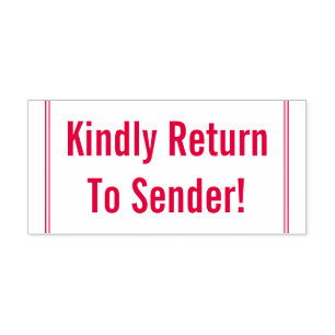Gewone "Vriendelijk Retour Afzender!" Stempel