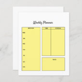 gewone wekelijkse planner voor een lijsttaaknotebo (Voorkant / Achterkant)