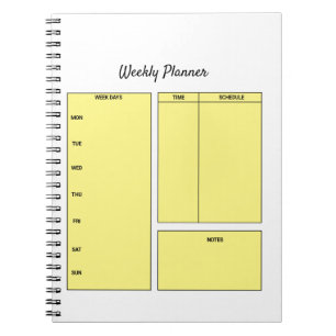 gewone wekelijkse planner voor een lijsttaaknotebo notitieboek