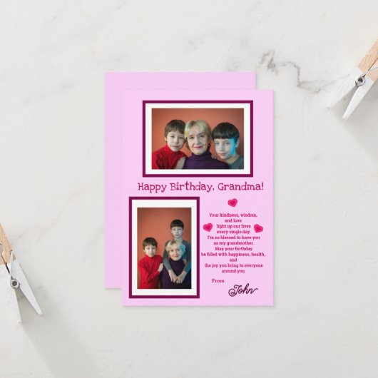 Gewone Wenskaart Kaart (Voorkant / Achterkant in situ)