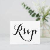 Gewone witte Briefkaarten RSVP (Staand voorkant)