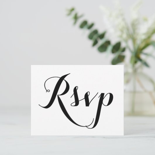 Gewone witte Briefkaarten RSVP (Staand voorkant)