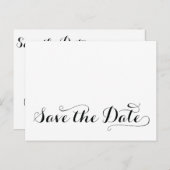 Gewone witte Save The Dates-ansichtkaarten Aankondigingskaart (Voorkant / Achterkant)