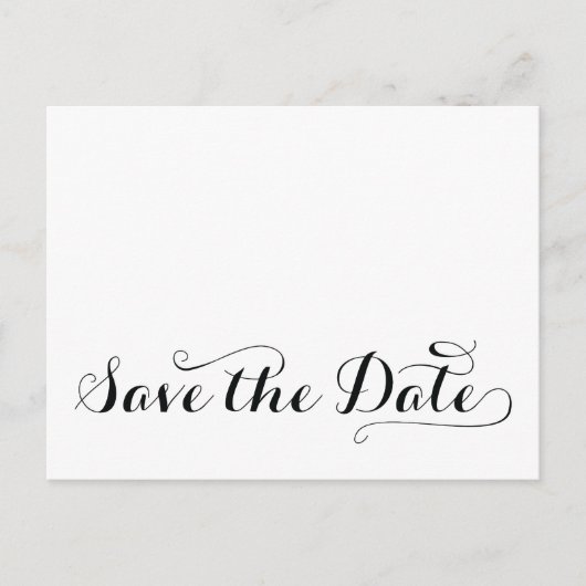 Gewone witte Save The Dates-ansichtkaarten Aankondigingskaart (Voorkant)