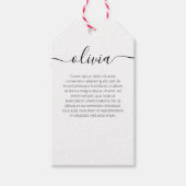 Gewone witte Signature Script-cadeaulabels Cadeaulabel (Voorkant)