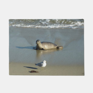 Gewone zeehond bij La Jolla Californië Deurmat