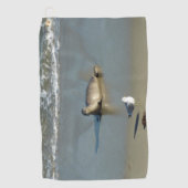 Gewone zeehond bij La Jolla Californië Golfhanddoek (Voorkant)