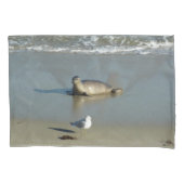 Gewone zeehond bij La Jolla Californië Kussensloop (Voorkant)
