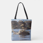Gewone zeehonden poseren tote bag (Achterkant)