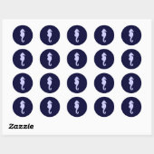 Gewone Zeepaard Ronde Sticker (Vel)