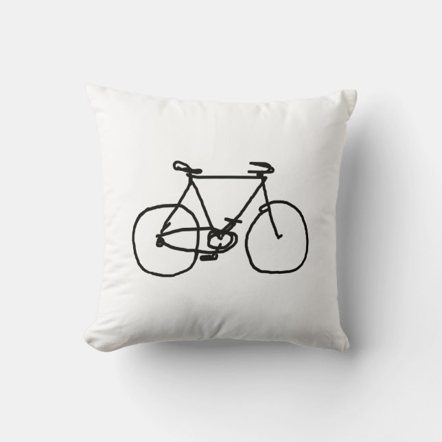 gewone zwarte fiets kussen (Voorkant)