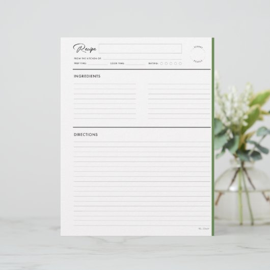 Gewonnen geadresseerde met notities ModernGreen-le (Staand voorkant)