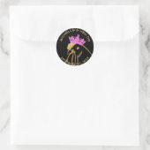 Gewonnen met roze kroonbachelorette ronde sticker (Tas)