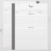 Gewonnen pagina's ontvangen in grijs letterformaat (Voorkant / Achterkant)