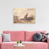 Gewonnen soldaat na de slag (oorlogsscène) canvas afdruk (Insitu (Woonkamer))