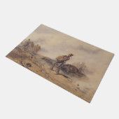 Gewonnen soldaat na de slag (oorlogsscène) deurmat (Schuin)